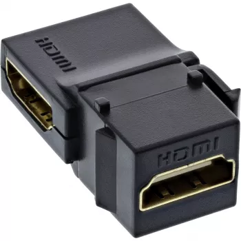 InLine Μονάδα HDMI Keystone Snap-In, 4K/60Hz, HDMI AF/AF γωνιακό μαύρο