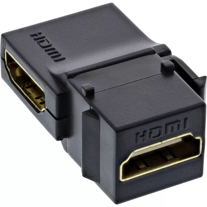 InLine Μονάδα HDMI Keystone Snap-In, 4K/60Hz, HDMI AF/AF γωνιακό μαύρο