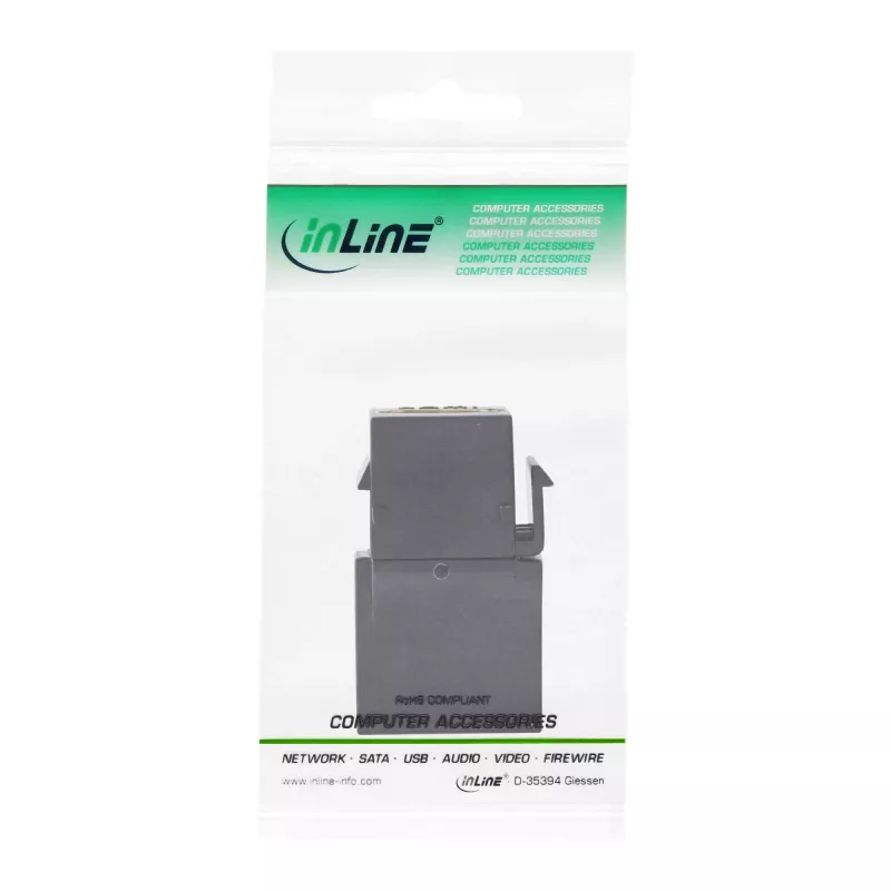InLine Μονάδα HDMI Keystone Snap-In, 4K/60Hz, HDMI AF/AF γωνιακό μαύρο