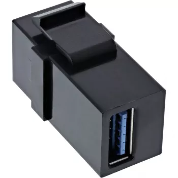 InLine Μονάδα USB 3.1 Snap-In, USB-A θηλυκό/θηλυκό, μαύρο κουτί