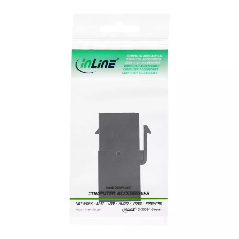 InLine Μονάδα USB 3.1 Snap-In, USB-A θηλυκό/θηλυκό, μαύρο κουτί