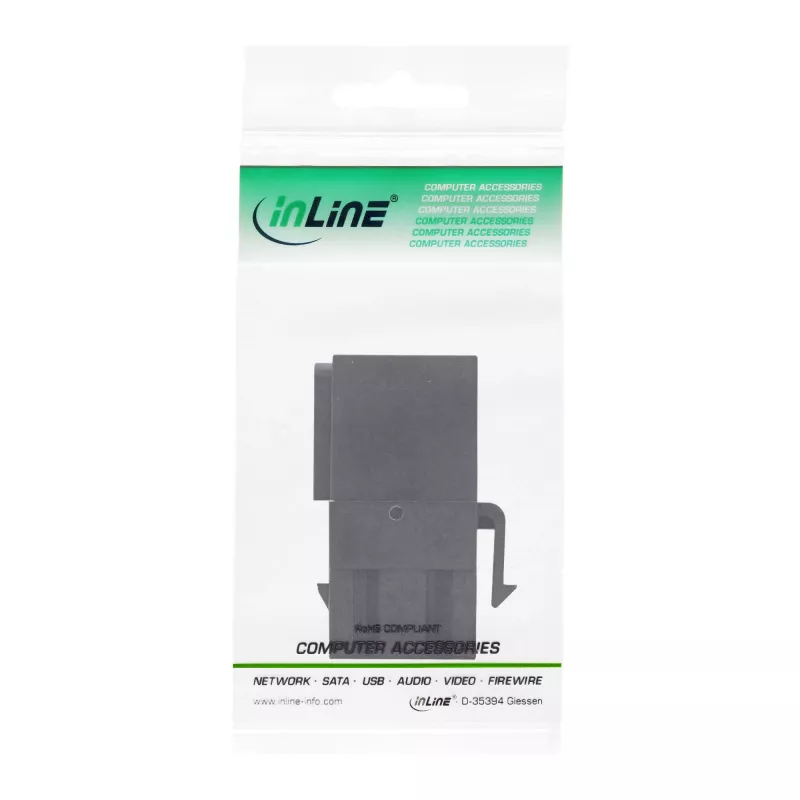 InLine Μονάδα USB 3.1 Snap-In, USB-A θηλυκό/θηλυκό, 90° γωνιακό, μαύρο κουτί