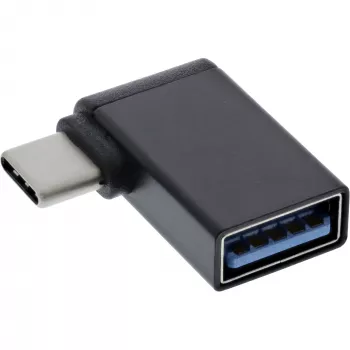 InLine Αντάπτορας USB 3.2 Gen.2, USB-C αρσενικό σε USB-A θηλυκό γωνιακό 90° OTG