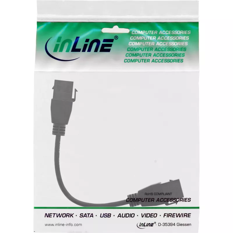 InLine Καλώδιο αντάπτορα USB 3.2 Gen1 2x Keystone, 2x USB A Keystone θηλυκό, 0,2m