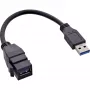 Καλώδιο αντάπτορα USB 3.2 Gen1 InLine 76206C 0,2 m USB A αρσενικό σε Keystone θηλυκό