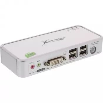 InLine Compact Desktop KVM Switch USB DVI 2 Θύρες + Ήχος με καλώδια 1,2m