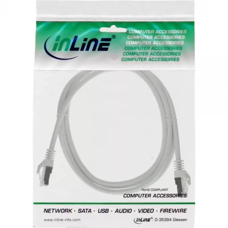 InLine Patchkabel SF/UTP Cat.5e λευκό 0,3m