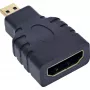 InLine Προσαρμογέας HDMI HDMI-A υποδοχή / HDMI-D βύσμα, 4K/60Hz, επιχρυσωμένος