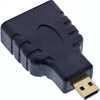 InLine Προσαρμογέας HDMI HDMI-A υποδοχή / HDMI-D βύσμα, 4K/60Hz, επιχρυσωμένος