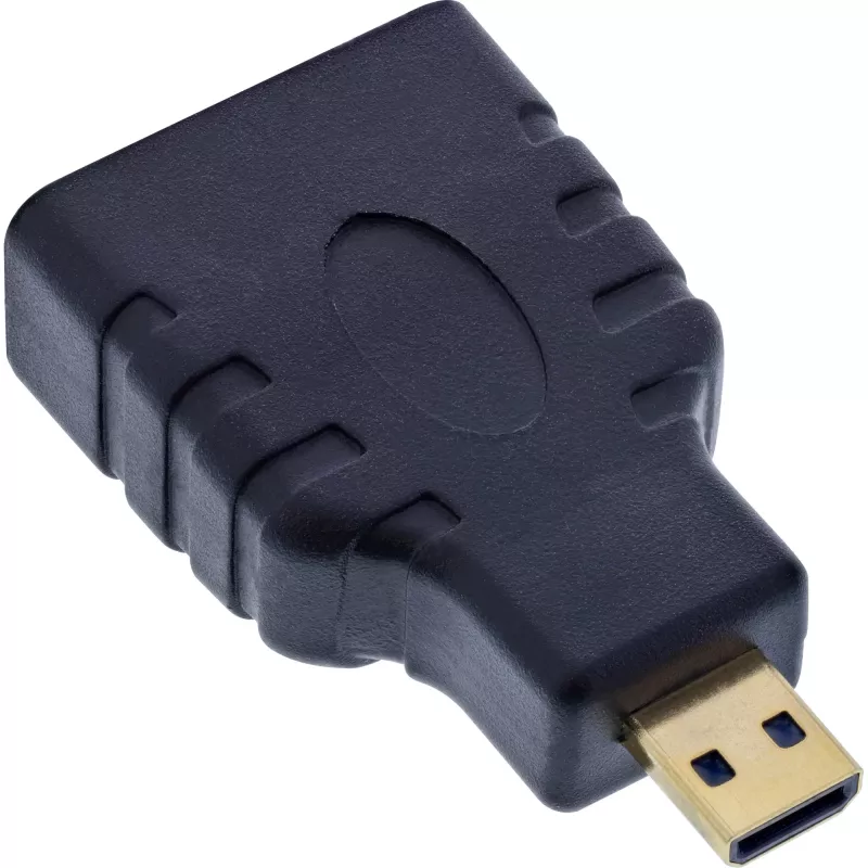 InLine Προσαρμογέας HDMI HDMI-A υποδοχή / HDMI-D βύσμα, 4K/60Hz, επιχρυσωμένος