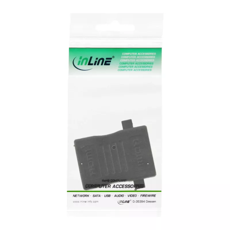 InLine Προσαρμογέας εγκατάστασης HDMI HDMI A υποδοχή / υποδοχή επιχρυσωμένος, 4K2K