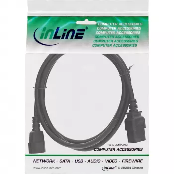 InLine Καλώδιο προσαρμογέα τροφοδοσίας, IEC-60320 C14 σε C19, 3x1,5mm², max. 10A, 2m