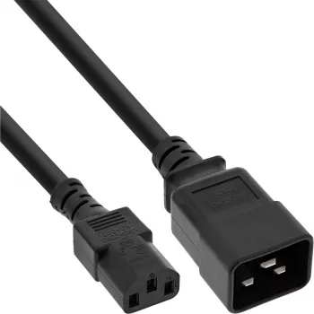 InLine Καλώδιο προσαρμογέα τροφοδοσίας, IEC-60320 C20 σε C13, 3x1,5mm², max. 10A, 2m