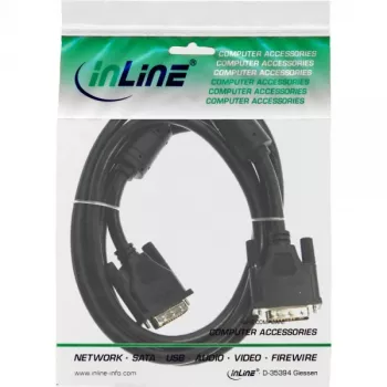 InLine Καλώδιο DVI-D 18+1 αρσενικό/αρσενικό Single Link 2 πυρήνες ferrite 10 m