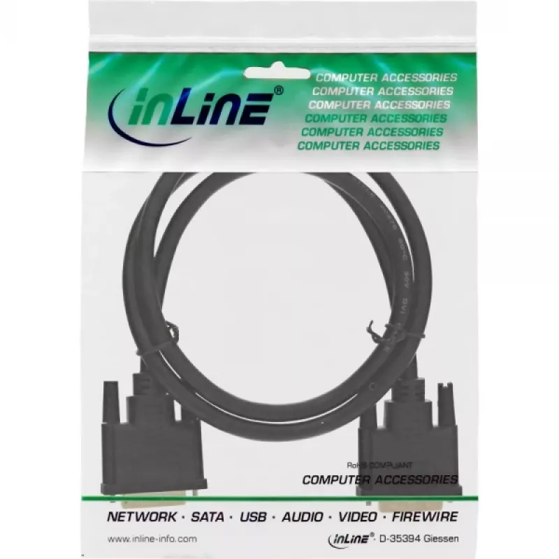 InLine Καλώδιο DVI-D Premium 24+1 αρσενικό/αρσενικό Dual Link επιχρυσωμένο 1m 17771P