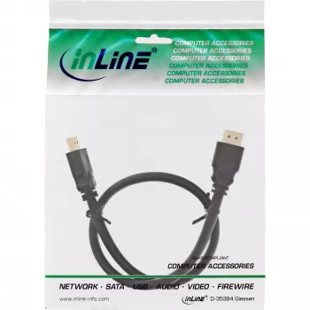 InLine Καλώδιο HDMI, καλώδιο High Speed HDMI, M/M, μαύρο, επιχρυσωμένες επαφές, 15 m