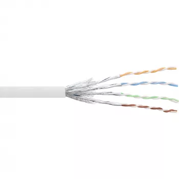 Καλώδιο patch InLine S/FTP PiMF Cat.6 AWG27 PVC CU 100 m, λευκό