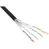 Καλώδιο patch InLine S/FTP PiMF Cat.6 μαύρο AWG27 PVC CU 100m