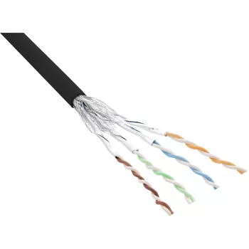 Καλώδιο patch InLine S/FTP PiMF Cat.6 μαύρο AWG27 PVC CU 100m