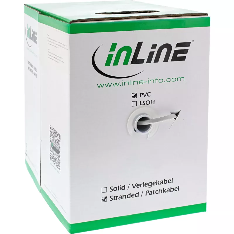 Καλώδιο Patch InLine SF/UTP Cat.5e AWG26 CCA PVC λευκό 100 m