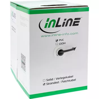 Καλώδιο Patch InLine SF/UTP Cat.5e AWG26 CCA PVC μαύρο 100m