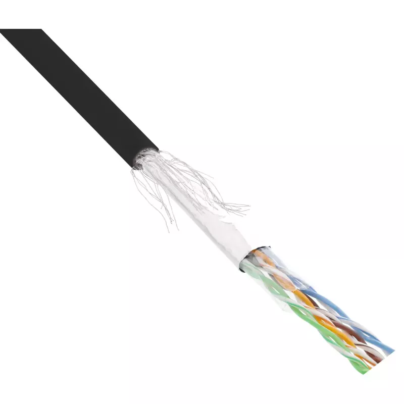 Καλώδιο Patch InLine SF/UTP Cat.5e AWG26 CCA PVC μαύρο 100m