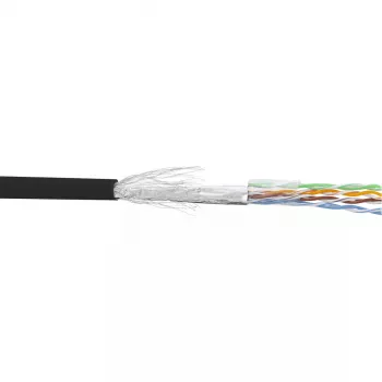 Καλώδιο Patch InLine SF/UTP Cat.5e AWG26 CCA PVC μαύρο 100m