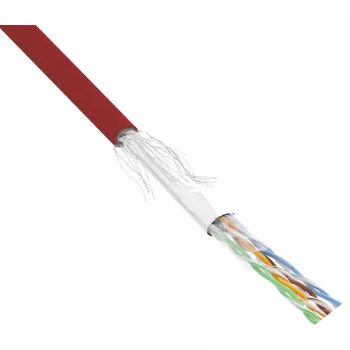 Καλώδιο Patch InLine SF/UTP Cat.5e AWG26 CCA PVC κόκκινο 100 m