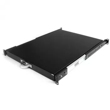 StarTech.com 1U συρόμενο ράφι πληκτρολογίου για rack διακομιστή, 55lbs (25 kg), συρόμενο χαλύβδινο 22 ιντσών (55 cm) για rack 19 ιντσών AV, δικτύου, συσκευών