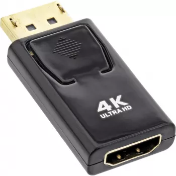 Μετατροπέας InLine DisplayPort βύσμα / HDMI υποδοχή, 4K/60Hz, με ήχο