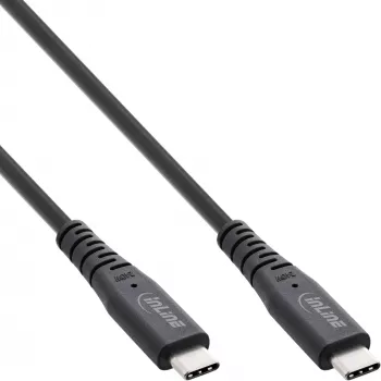 Καλώδιο USB4 InLine, USB-C βύσμα/βύσμα, PD 240W, 8K60Hz, TPE μαύρο 1,5m