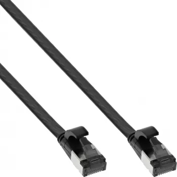 Επίπεδο καλώδιο patch InLine, U/FTP, Cat.8.1, TPE χωρίς αλογόνα, μαύρο, 5 m