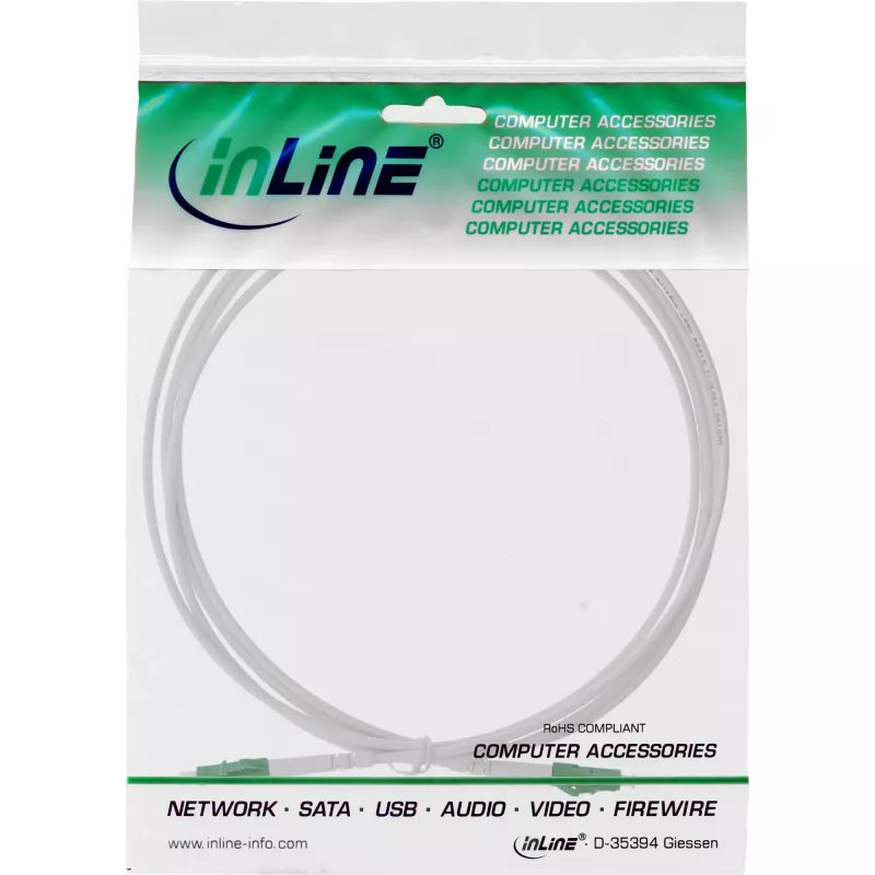 Καλώδιο οπτικών ινών simplex InLine, FTTH, LC/APC8° σε LC/APC8° 9/125µm OS2 5m