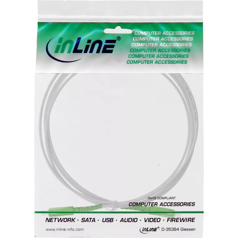 Καλώδιο οπτικών ινών simplex InLine, FTTH, SC/APC8° σε SC/APC8° 9/125µm OS2 2m