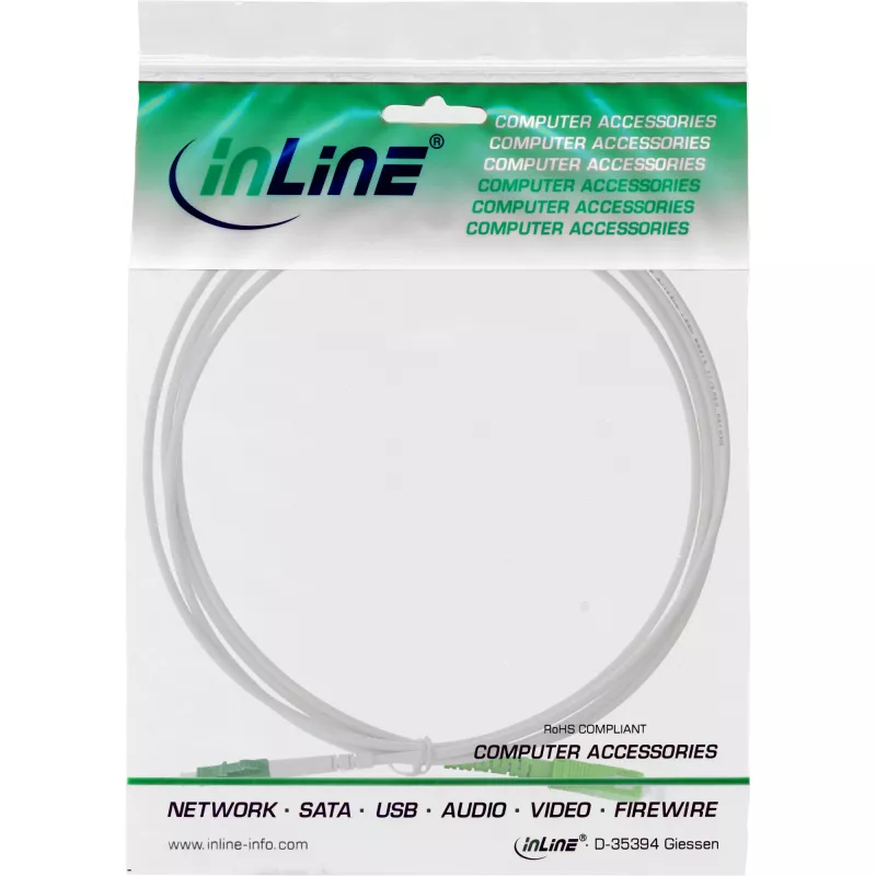 Καλώδιο οπτικών ινών simplex InLine, FTTH, LC/APC8° σε SC/APC8° 9/125µm OS2 3m