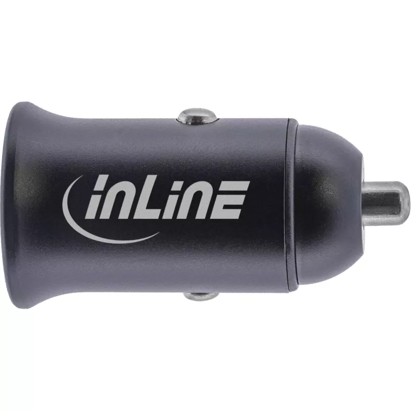 Φορτιστής αυτοκινήτου USB InLine Power Delivery, 2x USB-C, μαύρο