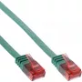 InLine επίπεδο Ultraslim καλώδιο patch U/UTP Cat.6 Gigabit πράσινο 3m