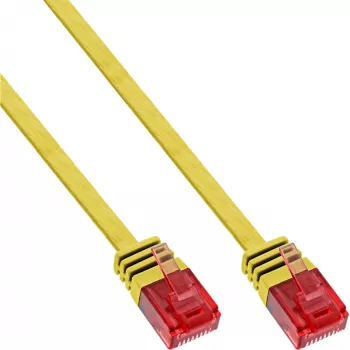 InLine Επίπεδο Ultraslim καλώδιο patch U/UTP Cat.6 Gigabit κίτρινο 3 m