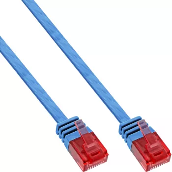 InLine επίπεδο Ultraslim καλώδιο patch U/UTP Cat.6 Gigabit μπλε 5m