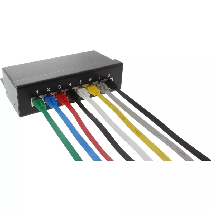 InLine Επίπεδο Ultraslim καλώδιο patch U/UTP Cat.6 Gigabit μαύρο 5m