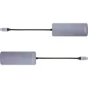InLine USB 3.2 Gen.2 Hub, 4x USB-C + 3x USB-A, PD 100W, Αλουμίνιο, γκρι