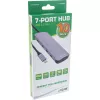 InLine USB 3.2 Gen.2 Hub, 4x USB-C + 3x USB-A, PD 100W, Αλουμίνιο, γκρι