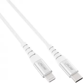 InLine Καλώδιο USB-C Lightning, για iPad, iPhone, iPod, ασημί/αλουμίνιο, 1m