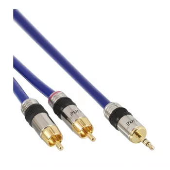 InLine καλώδιο ήχου Premium 2x βύσμα RCA / βύσμα 3,5mm επιχρυσωμένο 7m