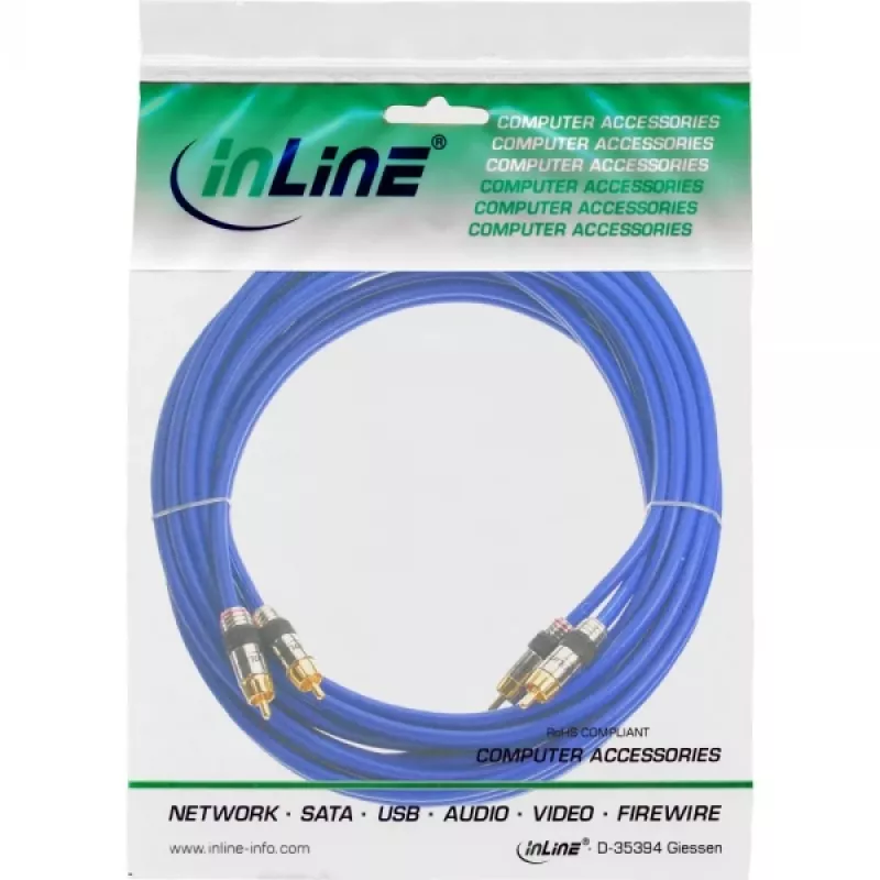 InLine Premium καλώδιο ήχου RCA 2x βύσμα RCA / βύσμα επιχρυσωμένο 7m