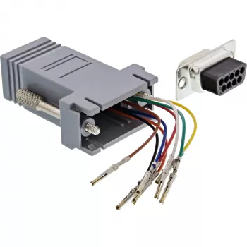 InLine προσαρμογέας 9 Pin Sub-D υποδοχή σε υποδοχή RJ45 68889B InLine