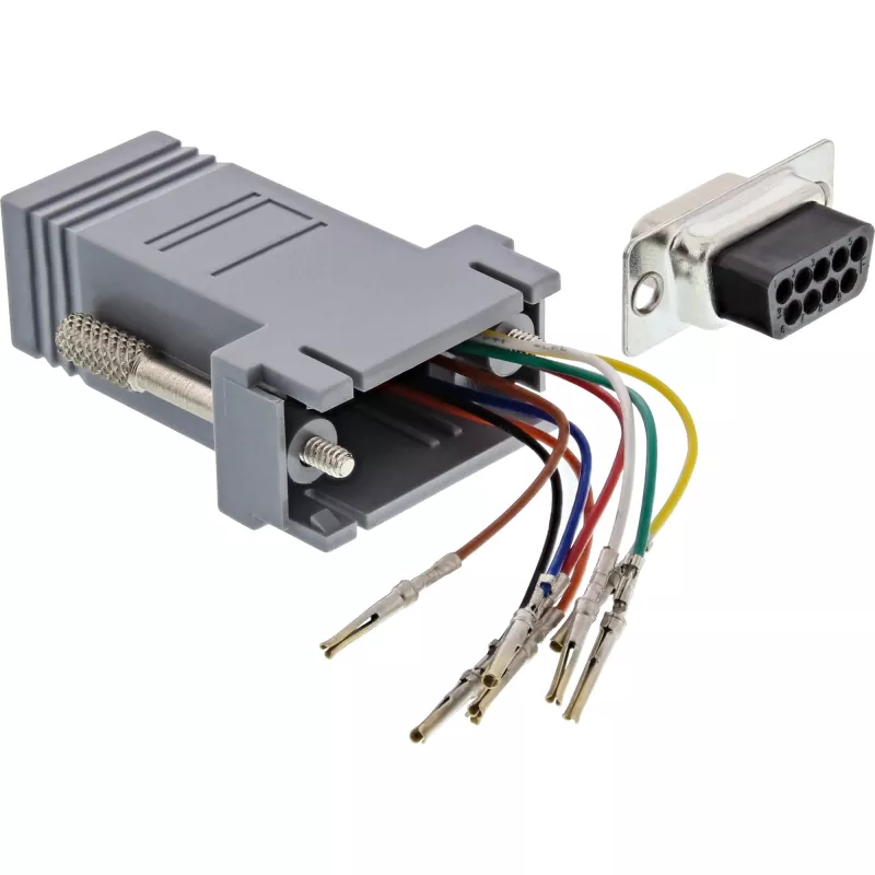 InLine προσαρμογέας 9 Pin Sub-D υποδοχή σε υποδοχή RJ45 68889B InLine