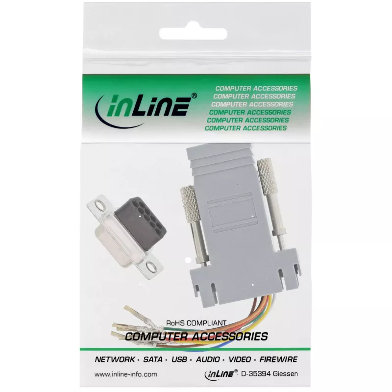 InLine προσαρμογέας 9 Pin Sub-D υποδοχή σε υποδοχή RJ45 68889B InLine