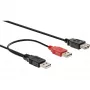 USB 2.0 καλώδιο Y 2x βύσμα Type-A/υποδοχή InLine 34510Z 0,2m