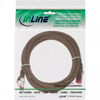 InLine καλώδιο patch S/FTP PiMF Cat.6 250MHz PVC χαλκός καφέ 25m